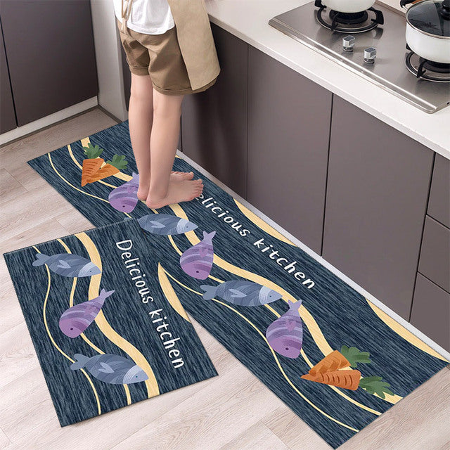 Tableware Pattern Floor Mat