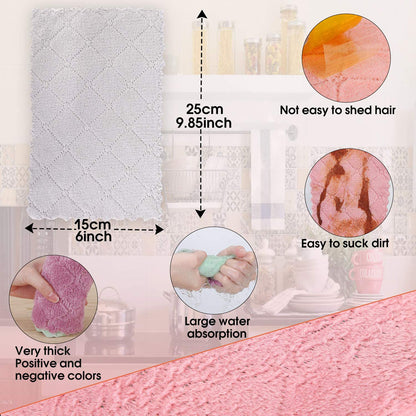 10Pcs Microfiber Absorbent Towel